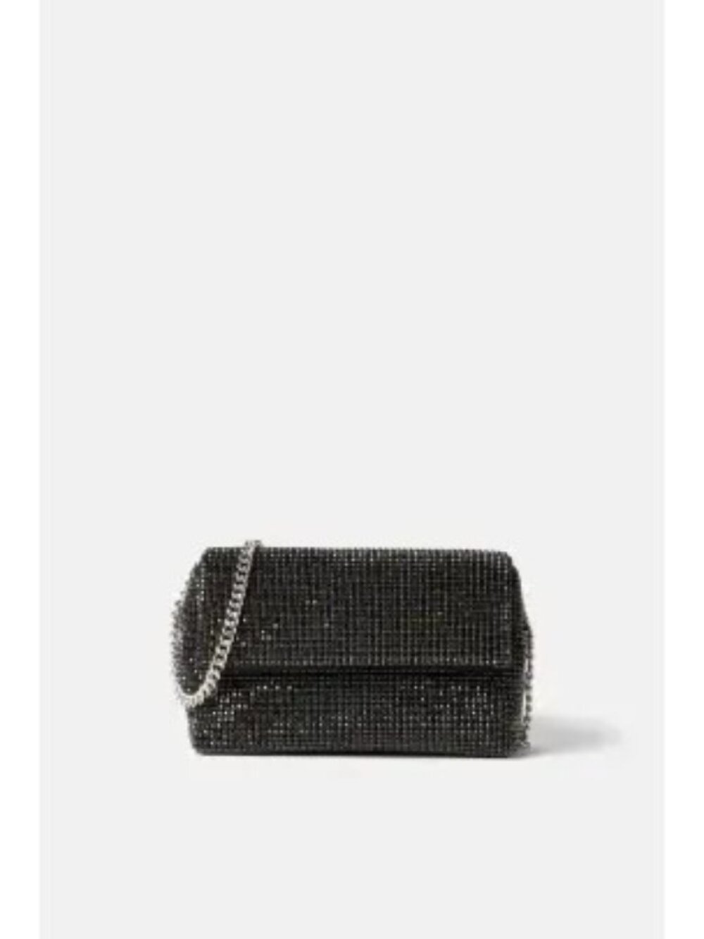 R-132. Sondra Roberts Black Rhinestone Flap Bag